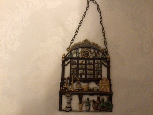 Zinnbild apotheke handbemalt - zinnbild,