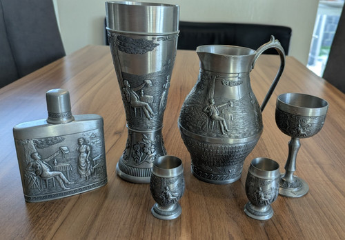 Teiliges zinn set ca - 6,