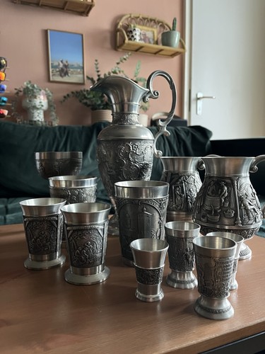 Zinn sammlung set teller - sammlung,,