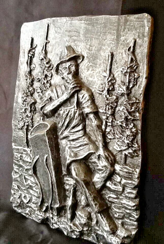 Antikes zinn relief - zinn,