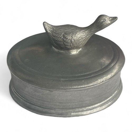Alte zinn deckel dose rund - dose,