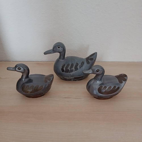 Zinn enten dekofigur mit - 3,