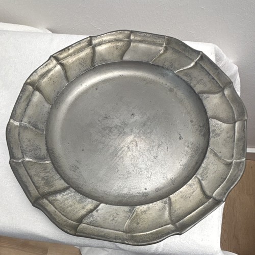 Zinnteller zinnplatte rund mit - zinnteller/zinnplatte,