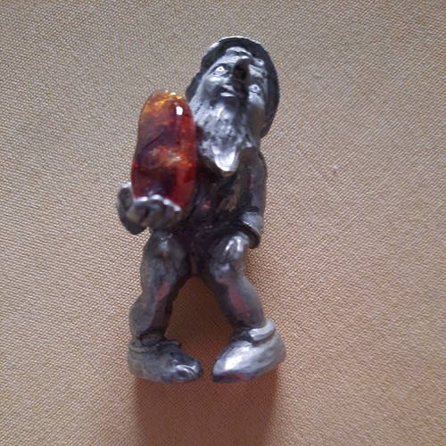 Vintage figur zinn - vintage, schatzzwerg