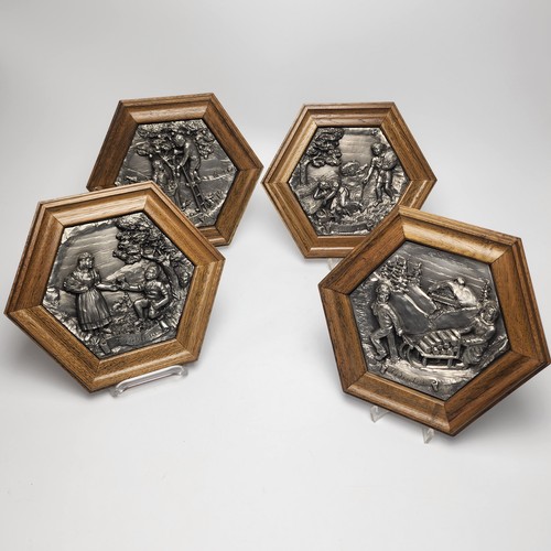 Zinnrelief wandbilder vier - wandbilder,