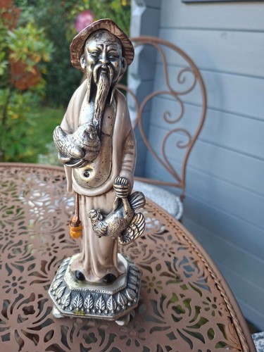 Asiatische peltro figur - figur, aus