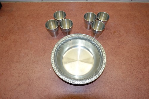Zinn schale mit becher - mit, 6