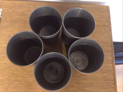 Zinnbecher set zylindrisch - zinnbecher,