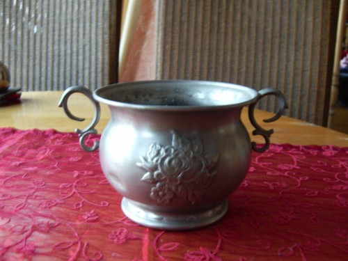 Zinn vase mit - zinn, stempel