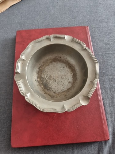 Vintage zinn aschenbecher - zinn,