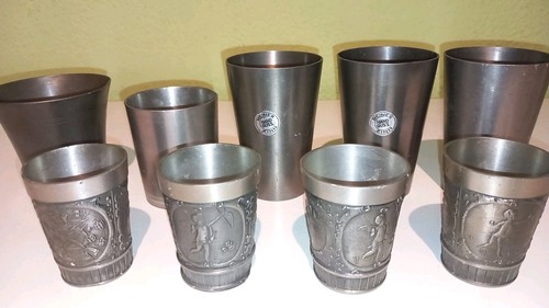 Zinn becher konvolut - becher,