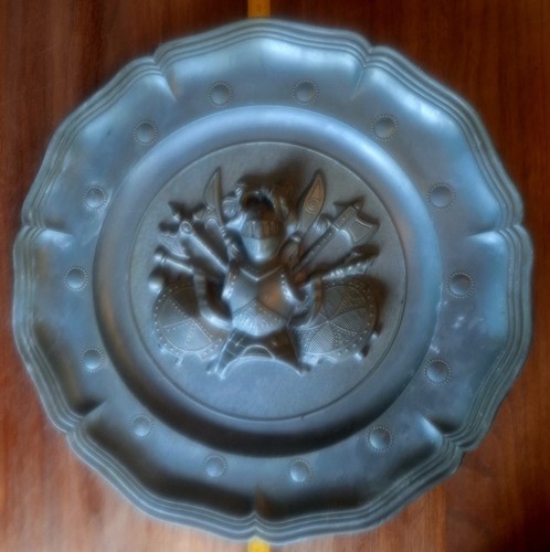 Zinn wandteller mit - zinn-wandteller, (Ø37cm)