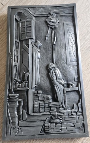 Zinn relief wandbild - relief,