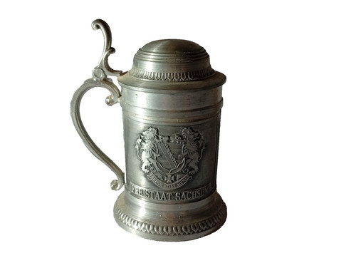 Zinnbecher mit deckel - zinnbecher,