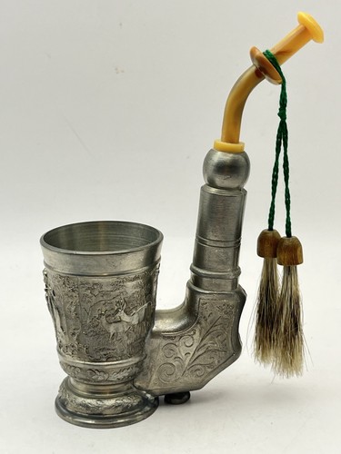 Zinnbecher pfeife - zinnbecher, /