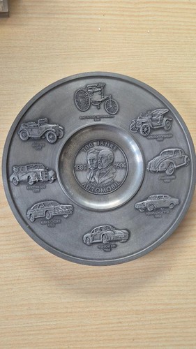 Zinnteller 100 jahre automobil - jahre,