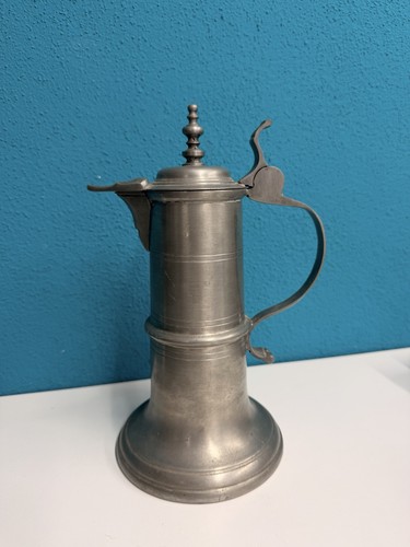 Große vintage zinnkanne mit - zinnkanne,