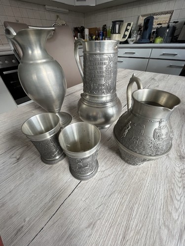 Zinnkrug sortiment bestehend - zinnkrug,