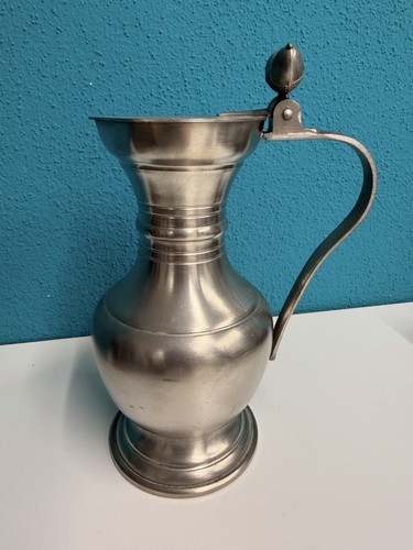 Vintage zinnkanne mit deckel - zinnkanne,