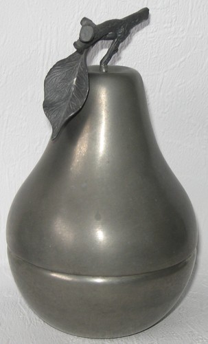 Große zinn birnen schatulle - große,